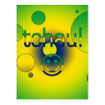 Tchau! Brazil Flag Colours Pop Art Post Cards