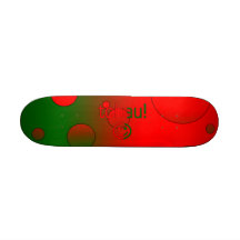 Tchau! Portugal Flag Colours Pop Art Custom Skate Board