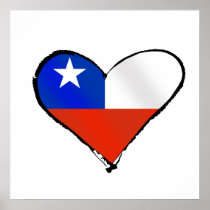 Te Amo Chile Chilean love and pride Print