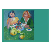 Tea and chat cafe business cards