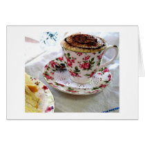 Tea and sandwiches greeting cards