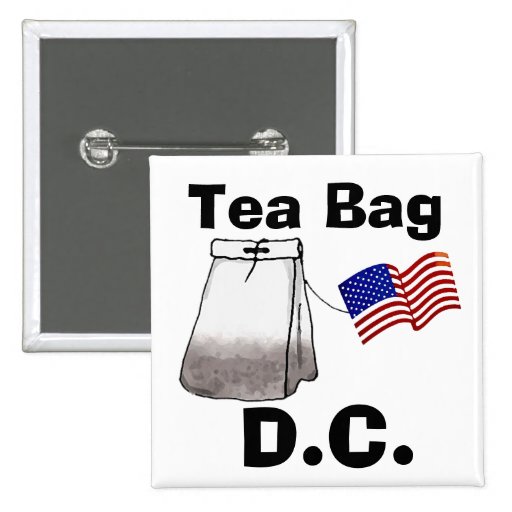 Tea Bag, D.C. Pinback Buttons