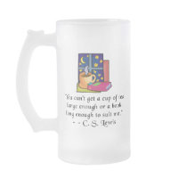 Tea & Books w Quote Frosted Mug - 2 sizes