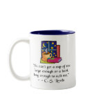 Tea & Books w Quote Two-toned Mug, 6 colours, 2 si
