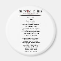 Tea Cake Recipe Magnet ™