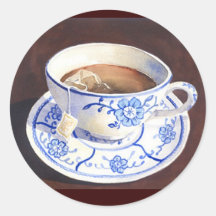 Tea Cup with Teabag Sticker