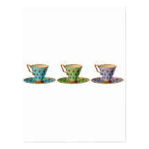 Tea for Three Postcards