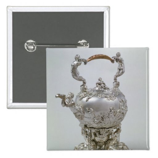 Tea kettle and stand by C.Kandler, London, 1730 Buttons