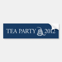 Tea Party 2012 Bumper Sticker
