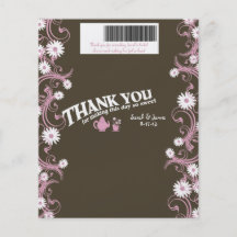 Tea Party and Daisy Chocolate Bar Favor Flyer