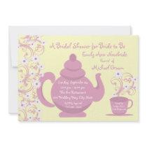 Tea Party Bridal Shower Custom Invite