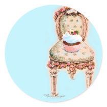 Tea Party Cupcake Design Stickers