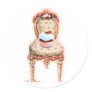 Tea Party Cupcake French Victorian Design Round Sticker