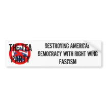 TEA PARTY FASCISM BUMPER STICKERS