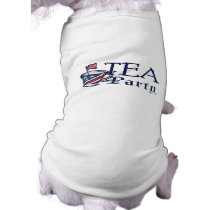 Tea Party Flag Dog Tshirt