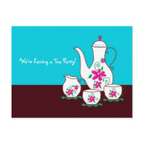 Tea Party Invitations Postcard