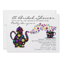 Tea Party Magic Bouquet Bridal Shower Custom Invitations