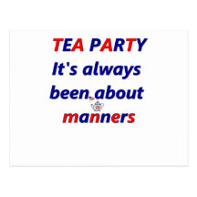 Tea Party Manners Postcard