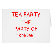 TEA party of know cards