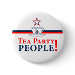 Tea Party People! Pinback Buttons