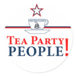 Tea Party People! Round Sticker