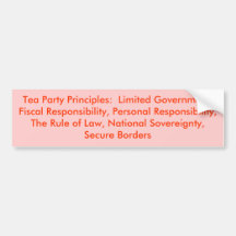 Tea Party Principles:  Limited Government, Fisc... Bumper Sticker