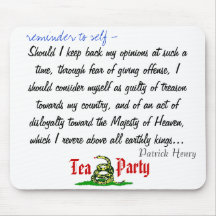 Tea Party Reminder Mousepads