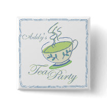 Tea Party  Square Button