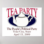Tea Party Tax Day poster posters