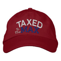 Tea Party Taxed to the MAX by SRF Embroidered Baseball Caps