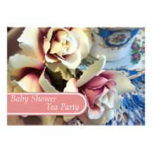 Tea Party Tea Cup Baby Shower Invitations