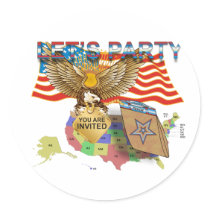 Tea-Party-Version-1 Round Sticker