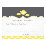 Tea Pot Bridal Shower Advise Card Custom Invitation