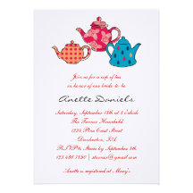 Tea Pot Bridal Shower Invitation
