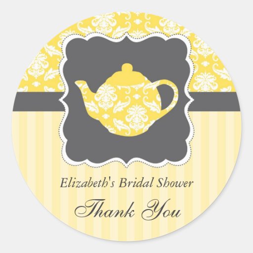 Tea Pot Favour Seal Sticker