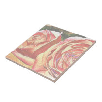 Tea Roses from the Garden Ceramic Tiles