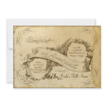 Tea Stained Vintage Wedding 1 - Bridal Shower Custom Invite