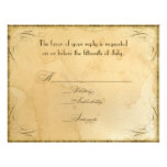 Tea Stained Vintage Wedding 1 - RSVP Response Card Personalized Invitations