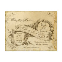 Tea Stained Vintage Wedding 1 - Save the Dates Post Card