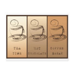 Tea Time, Hot Chocolate, Coffee Break Postkarten