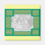 Tea with yellow template magnet