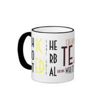 Tea Words Collage Mug