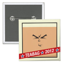 Teabag 2012 Square Pinback Button