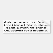 Teach a man... bumper stickers