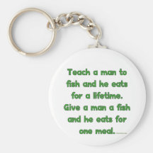 Teach A Man To Fish Keychain
