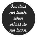 Teach & learn round sticker