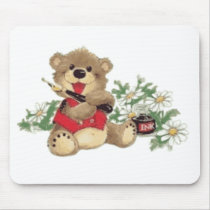 Teach Me To Write Bear trasnparent Mouse Pad