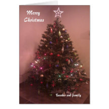Teacher and family  Christmas cards