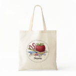 Teacher Apple Custom Name Bag