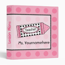 Teacher Binder - Polka Dot Crayon